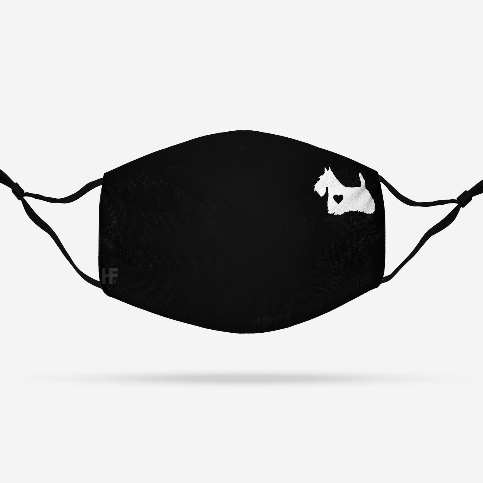 Scottish Terrier Heart EZ07 1708 Face Mask