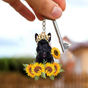 Scottish Terrier-Dog Mom Keychain