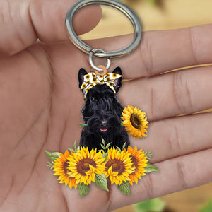 Scottish Terrier-Dog Mom Keychain