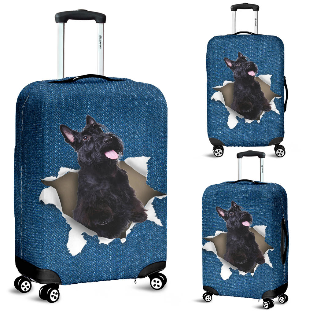 Scottish Terrier-Torn Paper Luggage Covers