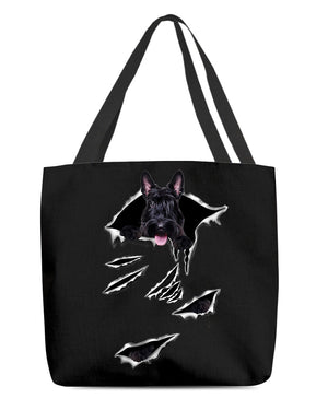 Cracks-Scottish Terrier-Cloth Tote Bag