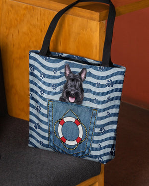 Scottish Terrier On Board-Cloth Tote Bag