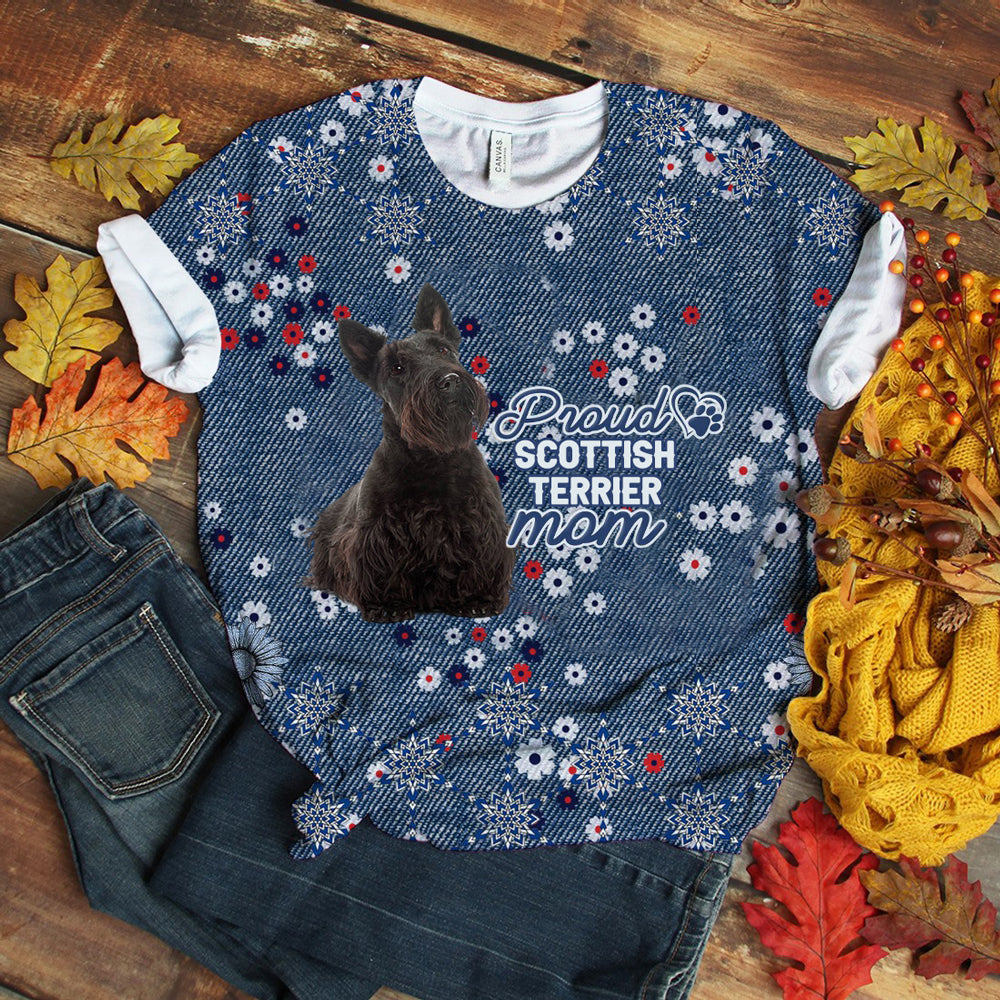 Scottish Terrier Pround Mom T-shirt