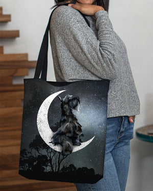 Scottish terrier-Sit On The Moon-Cloth Tote Bag