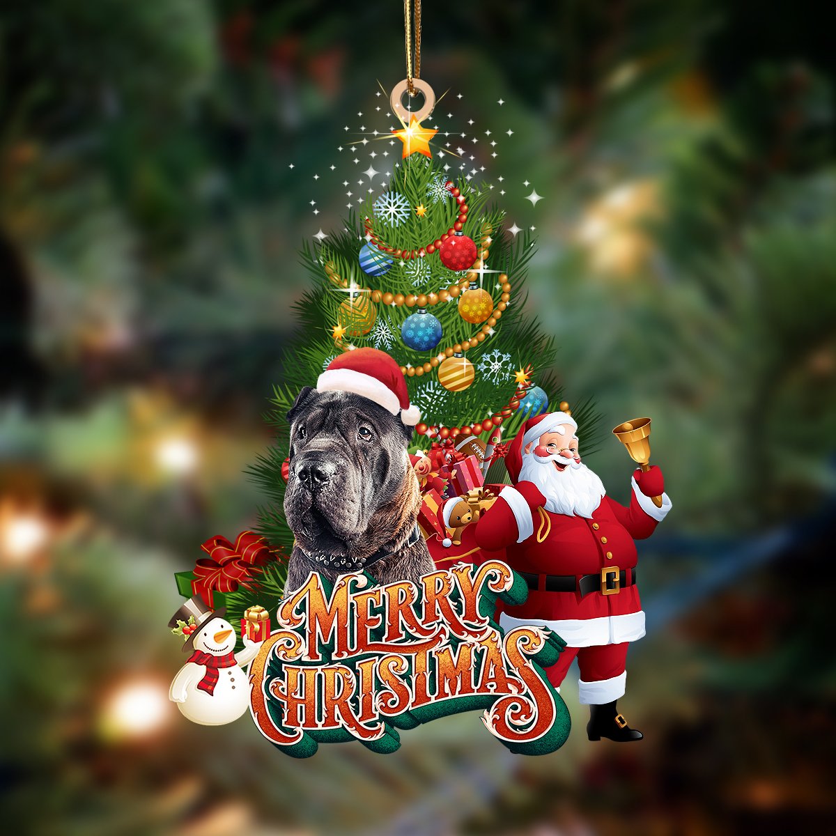 Shar Pei-Christmas Tree&Dog Hanging Ornament