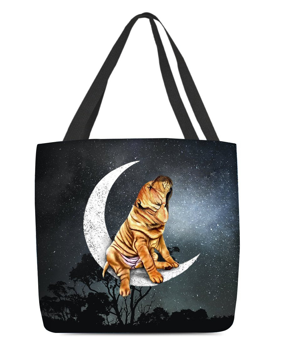 Shar Pei-Sit On The Moon-Cloth Tote Bag