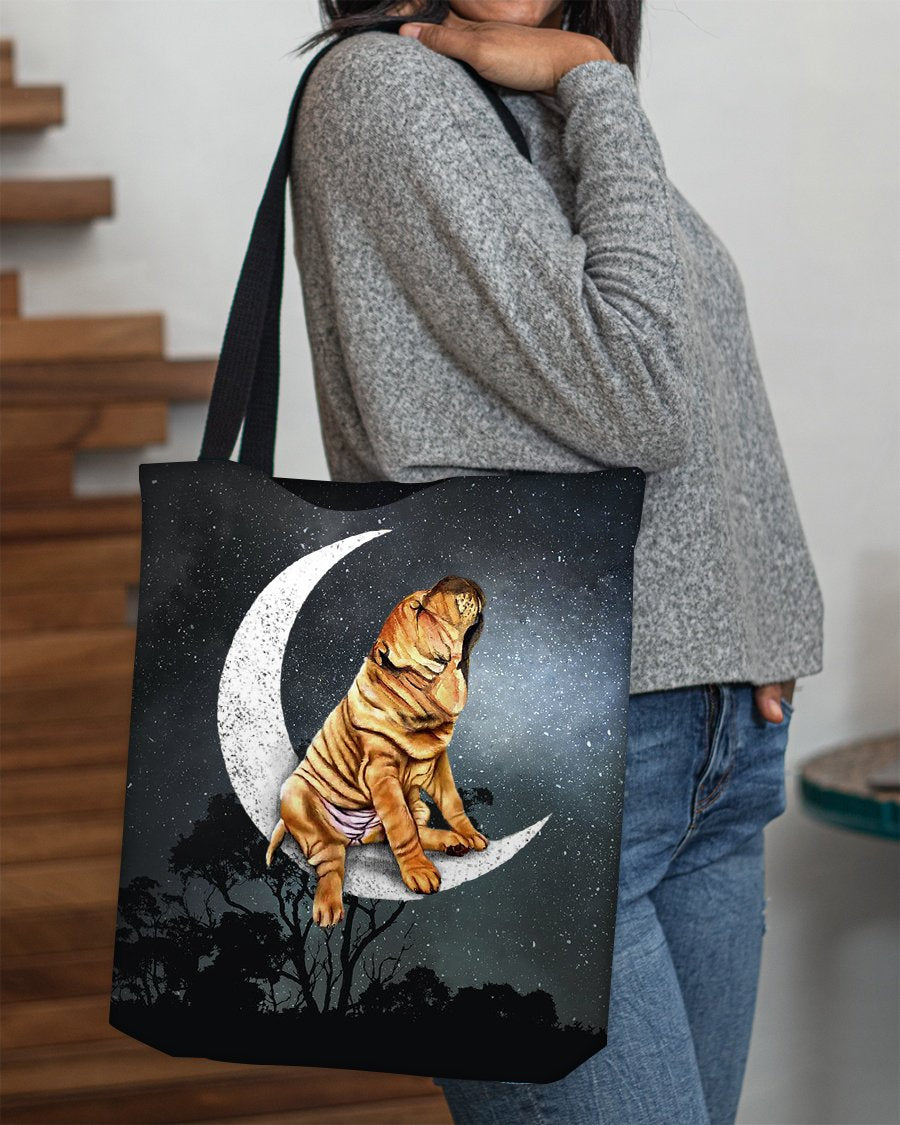 Shar Pei-Sit On The Moon-Cloth Tote Bag