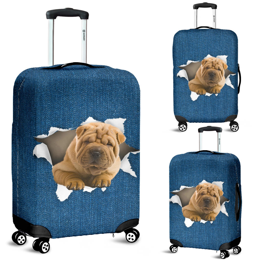 Shar Pei-Torn Paper Luggage Covers