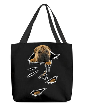 Cracks-Shar Pei-Cloth Tote Bag