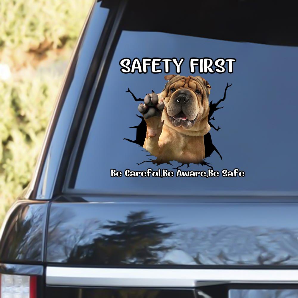 Shar Pei Safety First Decal