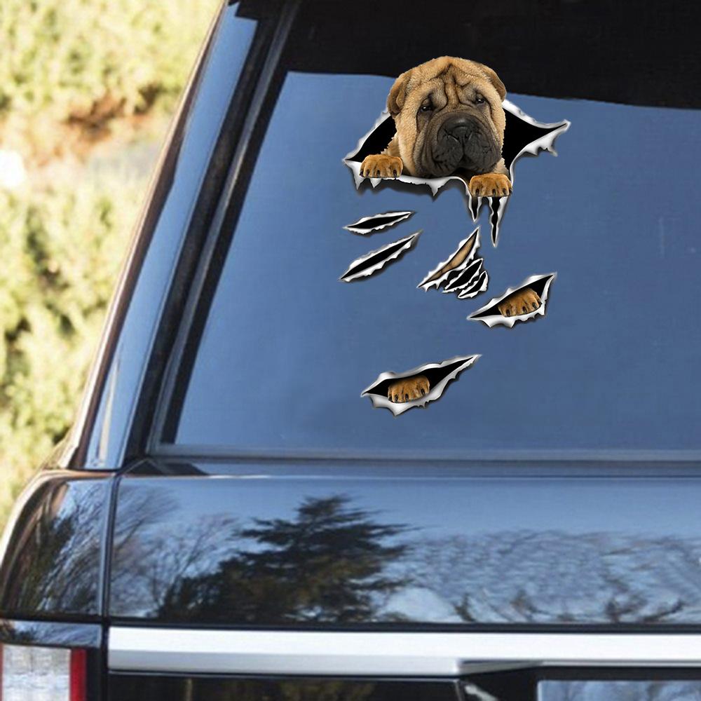 Shar Pei Scratch Decal