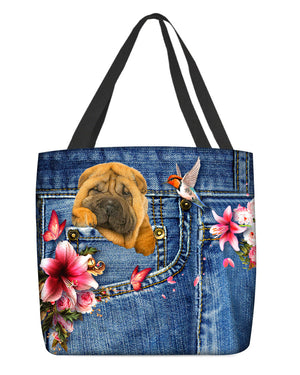 Shar pei-Lily Cloth Tote Bag