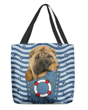 Shar pei On Board-Cloth Tote Bag