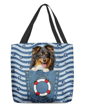 Sheltie On Board-Cloth Tote Bag