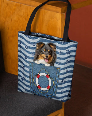 Sheltie On Board-Cloth Tote Bag