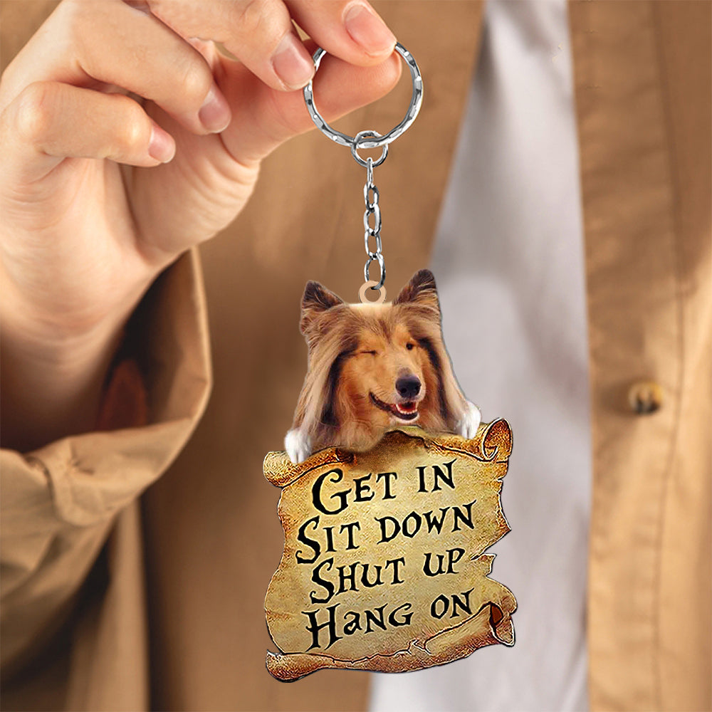 Sheltie get in Sheltie love Keychain