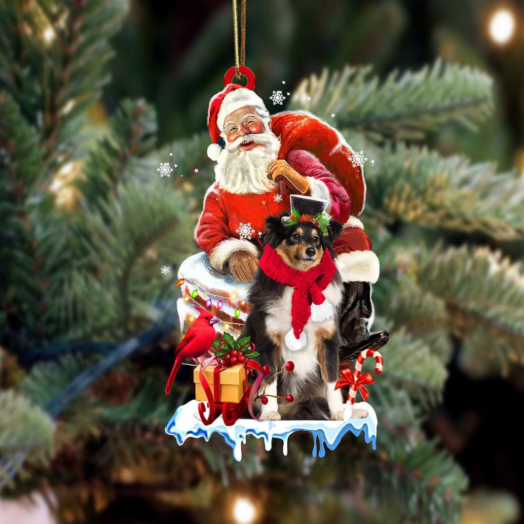 Shetland Sheepdog-Christmas Chimney Two Sided Ornament