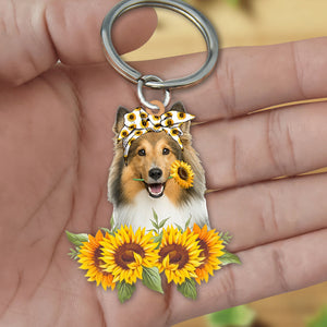 Shetland Sheepdog-Dog Mom Keychain