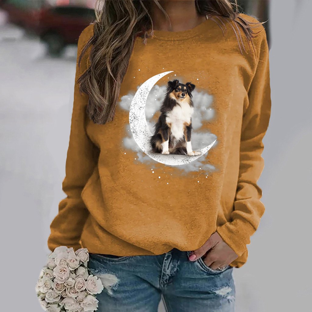 Shetland Sheepdog -Sit On The Moon- Premium Sweatshirt