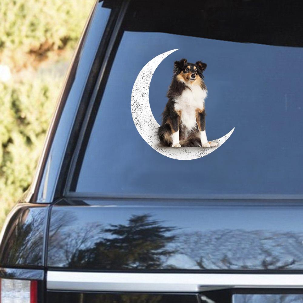 Shetland Sheepdog-Sit On The Moon Decal