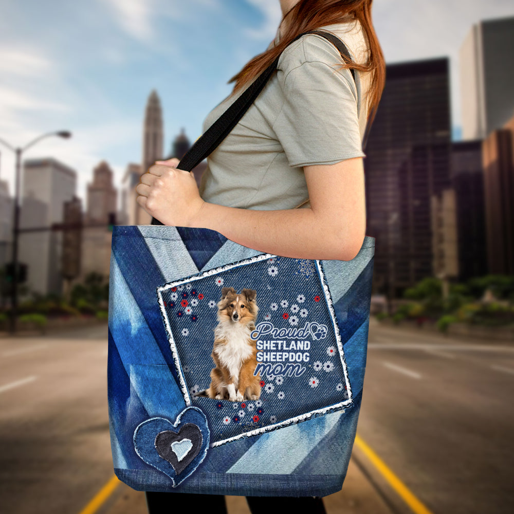 Shetland Sheepdog 2 Pround Mom2-Cloth Tote Bag