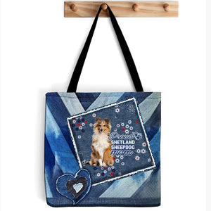 Shetland Sheepdog 2 Pround Mom2-Cloth Tote Bag