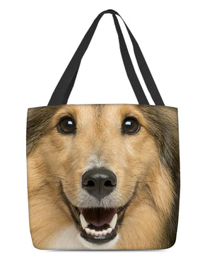 Shetland Sheepdog Face-Cloth Tote Bag