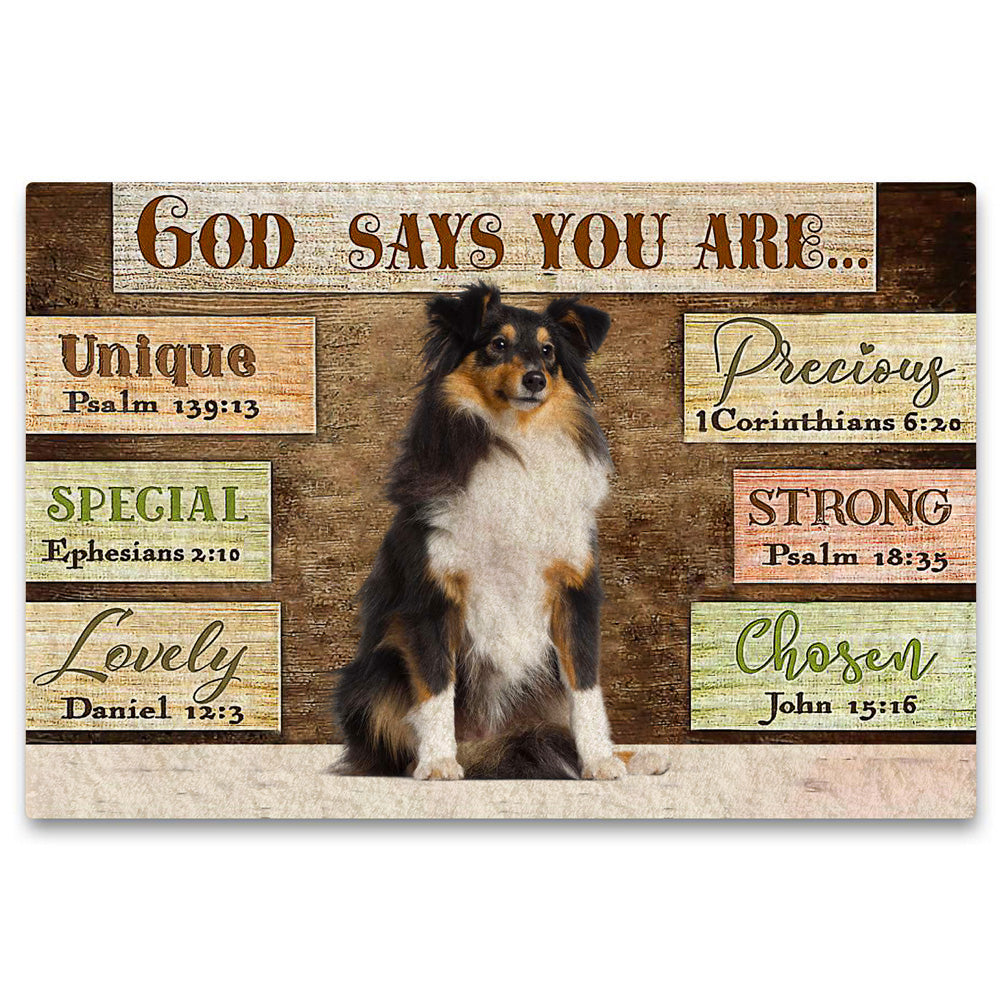 Shetland  Sheepdog God Says You Are Doormat