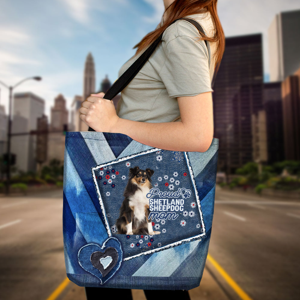 Shetland Sheepdog Pround Mom2-Cloth Tote Bag