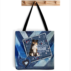 Shetland Sheepdog Pround Mom2-Cloth Tote Bag