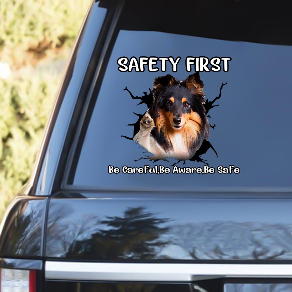Shetland Sheepdog Safety First Decal