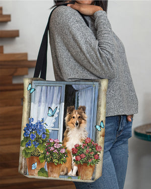 Shetland Sheepdog Today I Choose Joy-Cloth Tote Bag