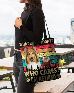 Shetland Sheepdog Who Cares-Cloth Tote Bag