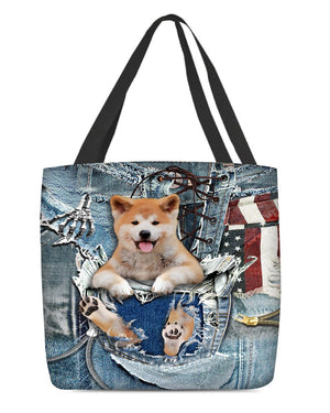 Shiba Inu1-Ripped Jeans-Cloth Tote Bag