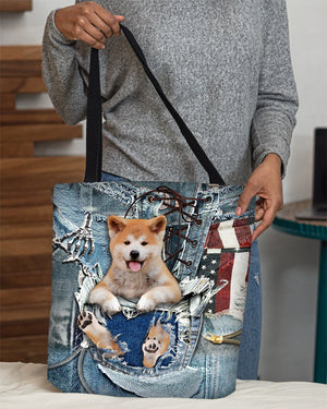 Shiba Inu1-Ripped Jeans-Cloth Tote Bag