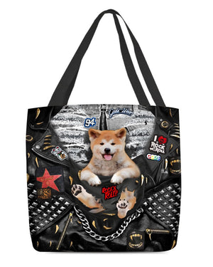 Shiba Inu1-Rock Dog-Cloth Tote Bag