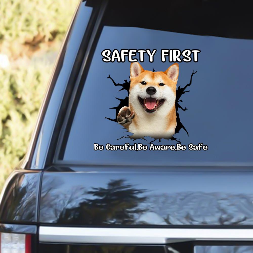 Shiba Inu Safety First Decal