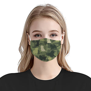 Shih Tzu Camo Pattern Army EZ16 0907 Face Mask