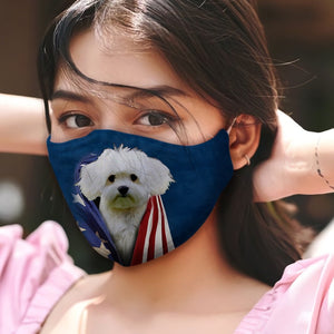 Shih Tzu In American Flag EZ01 Face Mask