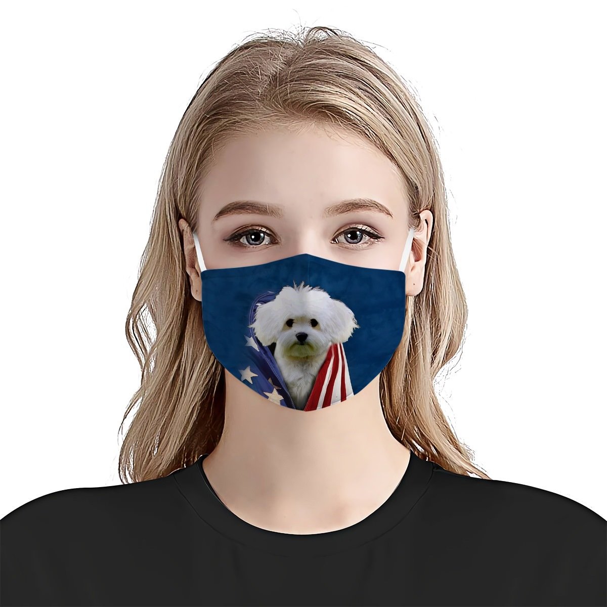 Shih Tzu In American Flag EZ01 Face Mask