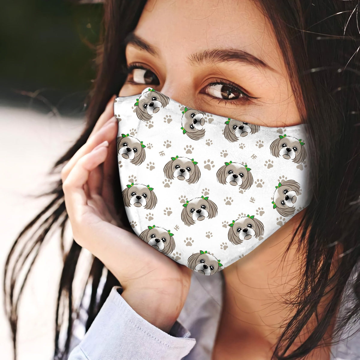 Shih Tzu Pattern EZ01 Face Mask