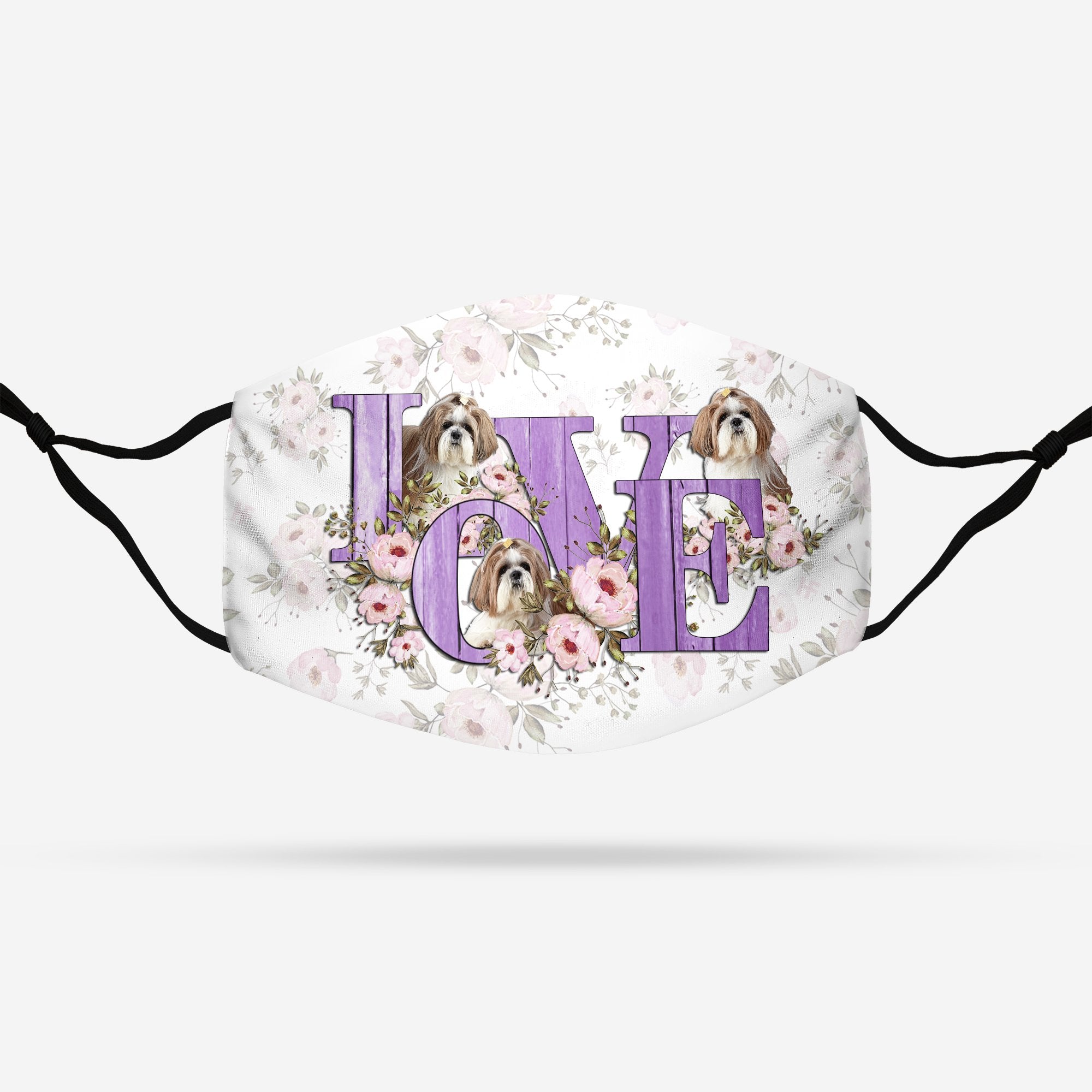 Shih Tzu dog Love EZ16 3107 Face Mask