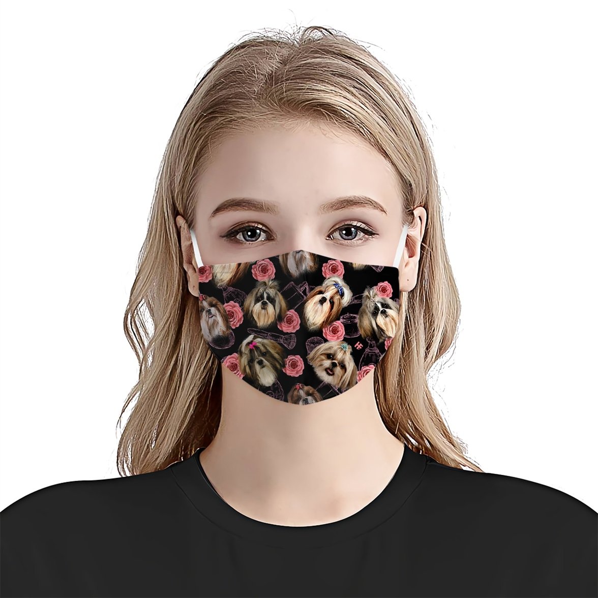 Shih Tzu lovely Makeup EZ16 0907 Face Mask