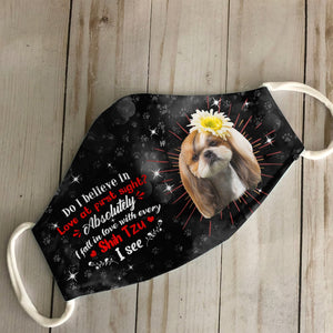 Shih tzu I See Black EZ16 0907 Face Mask