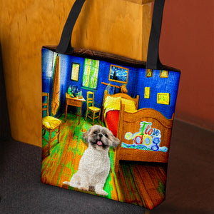 Shih Tzu in the bedroom-Cloth Tote Bag