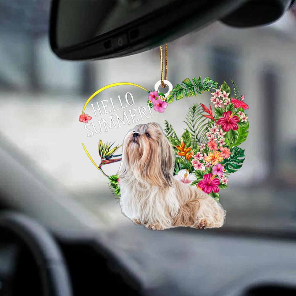 Shih Tzu-Hello Summer-Two Sided Ornament