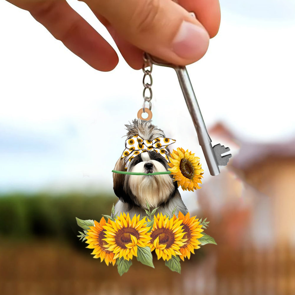 Shih Tzu-Dog Mom Keychain