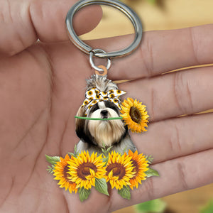 Shih Tzu-Dog Mom Keychain