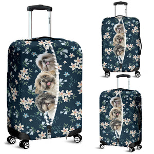 Shih Tzu-Flowers-Luggage covers