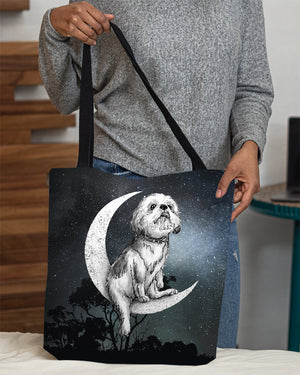 Shih Tzu-Sit On The Moon-Cloth Tote Bag